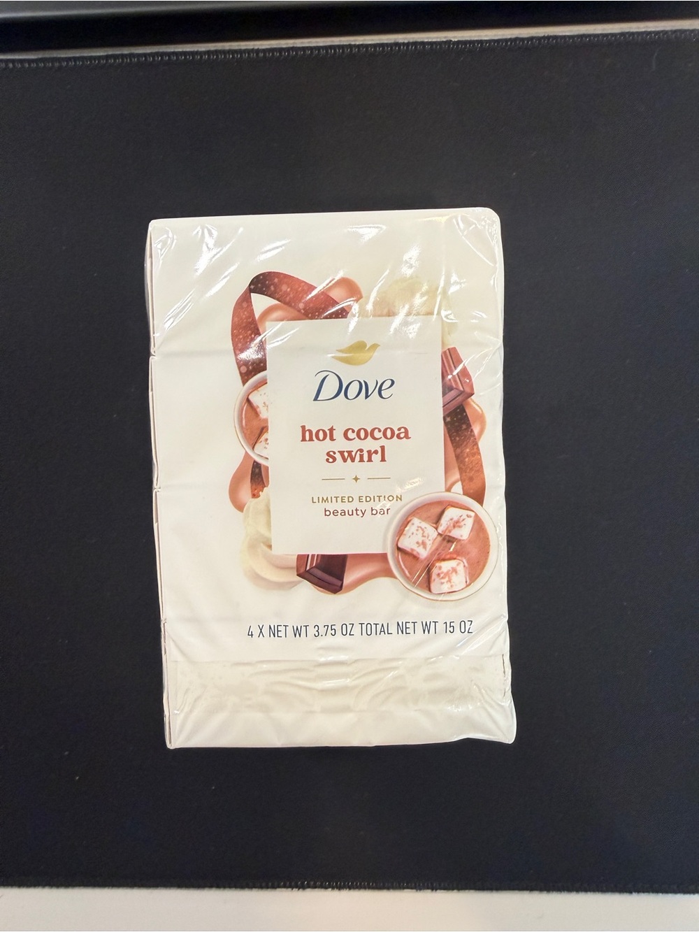 Dove HOT COCOA SWIRL Beauty Bar Soap 4 Pack Holiday Limited Edition Soap
